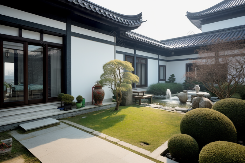 中国风中式建筑住宅院墅内景,高清,摄影图,摄影图片,图片大全,摄影图免费下载